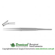 Diam-n-Dust™ Micro Dissecting Forcep Curved - 1 x 2 Teeth Stainless Steel, 18 cm - 7" Tip Size 6.0 x 0.7 mm
